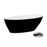 Besco Wanna Goya wolnostojąca B&W 140 + klik-klak chrom czyszczony od góry