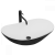 Rea Royal Black Mat White umywalka 62 cm nablatowa  REA-U6600